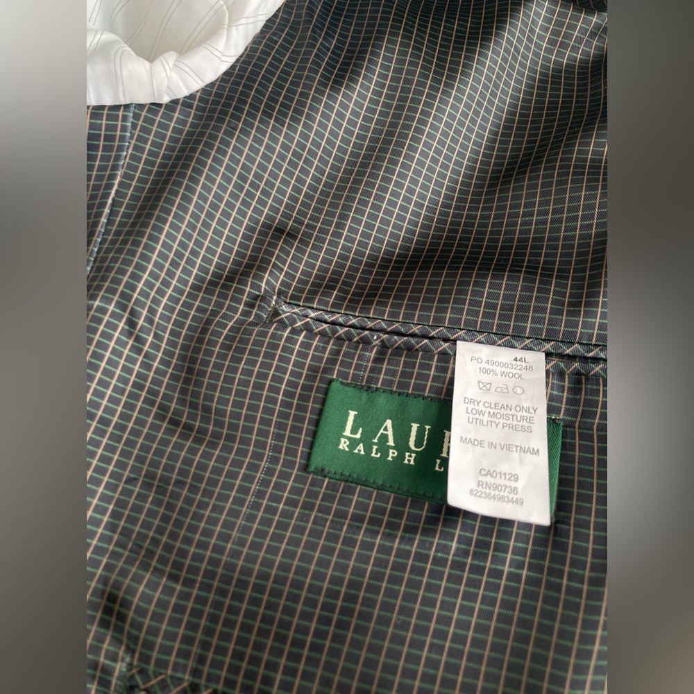 Lauren Ralph Lauren Blazer Mens 44L Black Wool Corduroy Sport Coat Velvet Casual - Picture 11 of 12